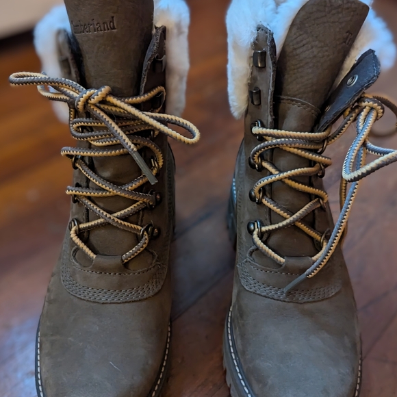 Timberland Boots Brown Leather Women's 7.5 like new - Picture 6 of 9